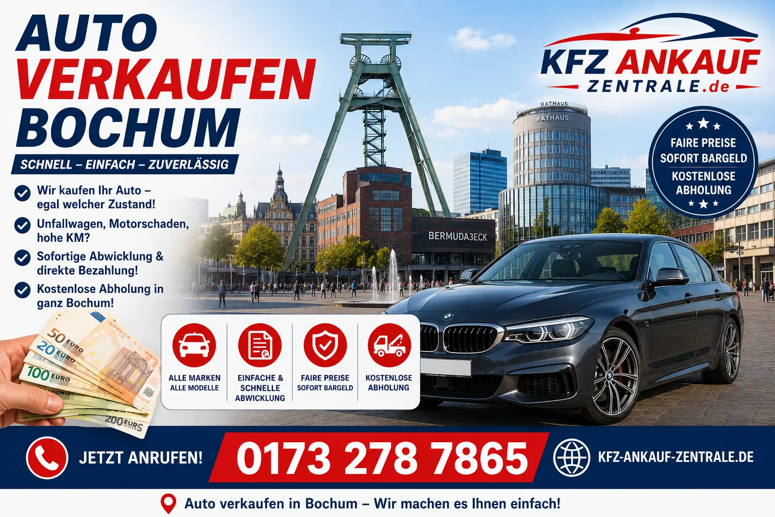 auto verkaufen sofort bargeld mit abholung bochum