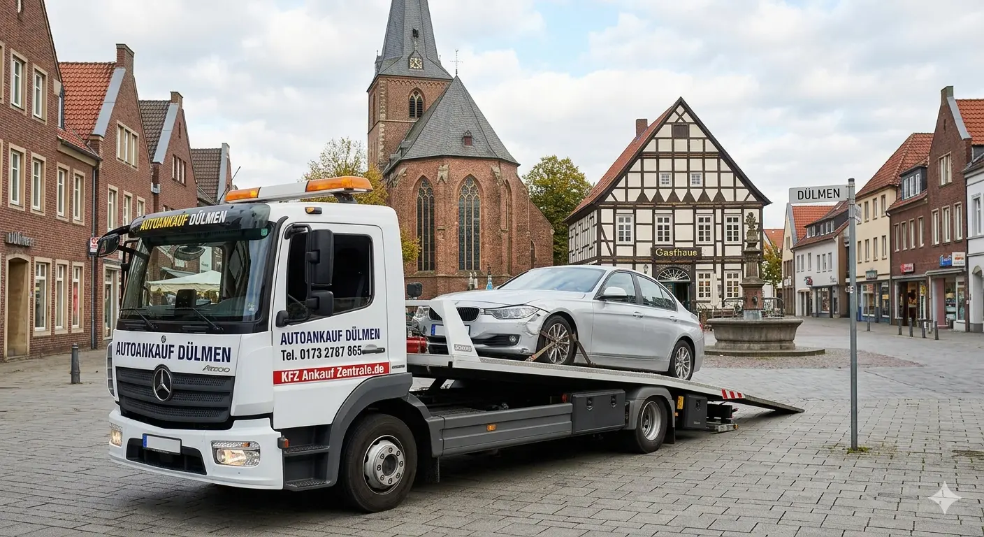 autoankauf mit abholung duelmen, kreis coesfeld, muensterland, nrw