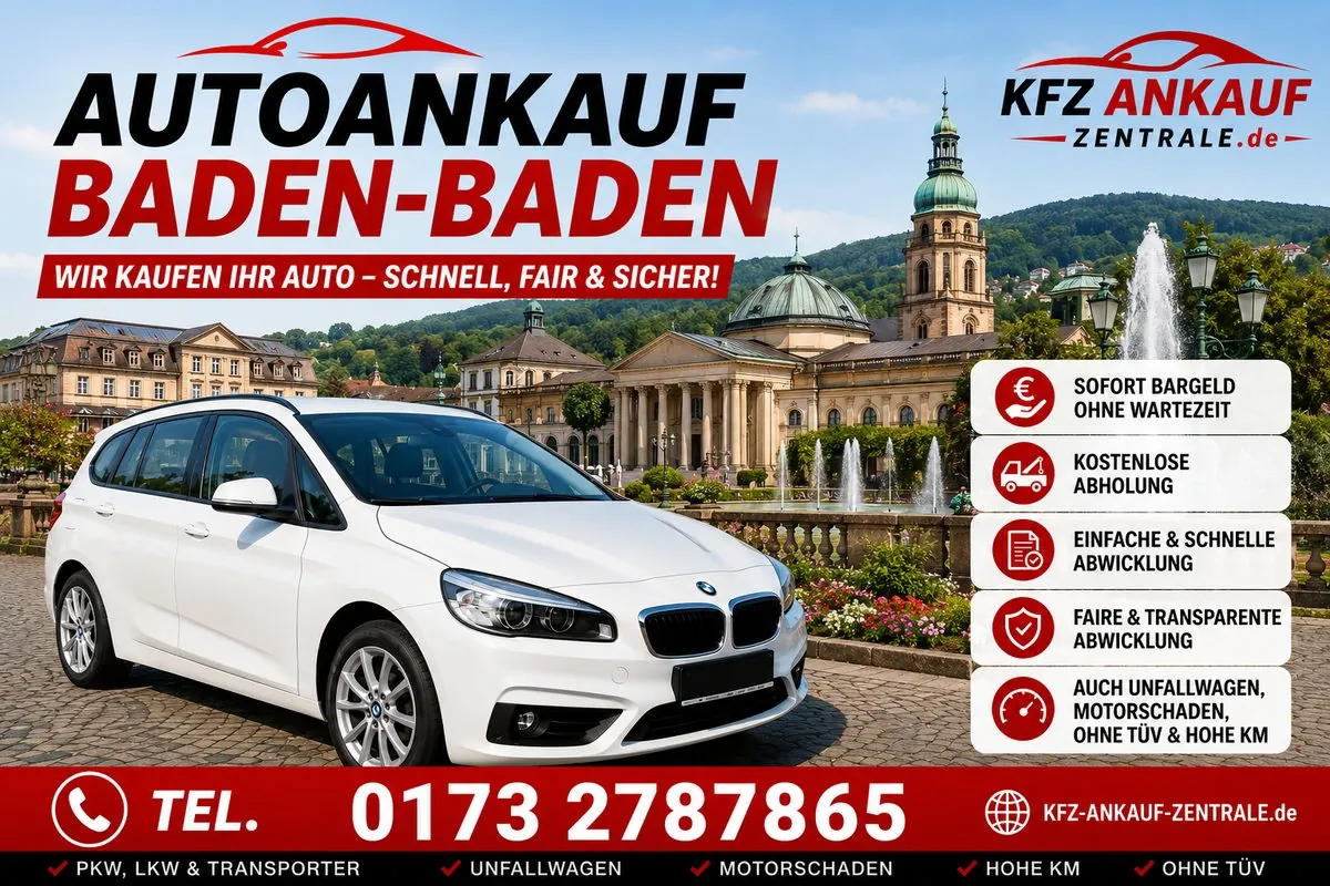 Autoankauf Baden-Baden – Wir kaufen Ihr Auto schnell, fair und sicher bmw 218, x1, x3, VW