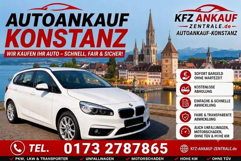 Autoankauf Konstanz - Auto in Konstanz schnell und sicher verkaufen