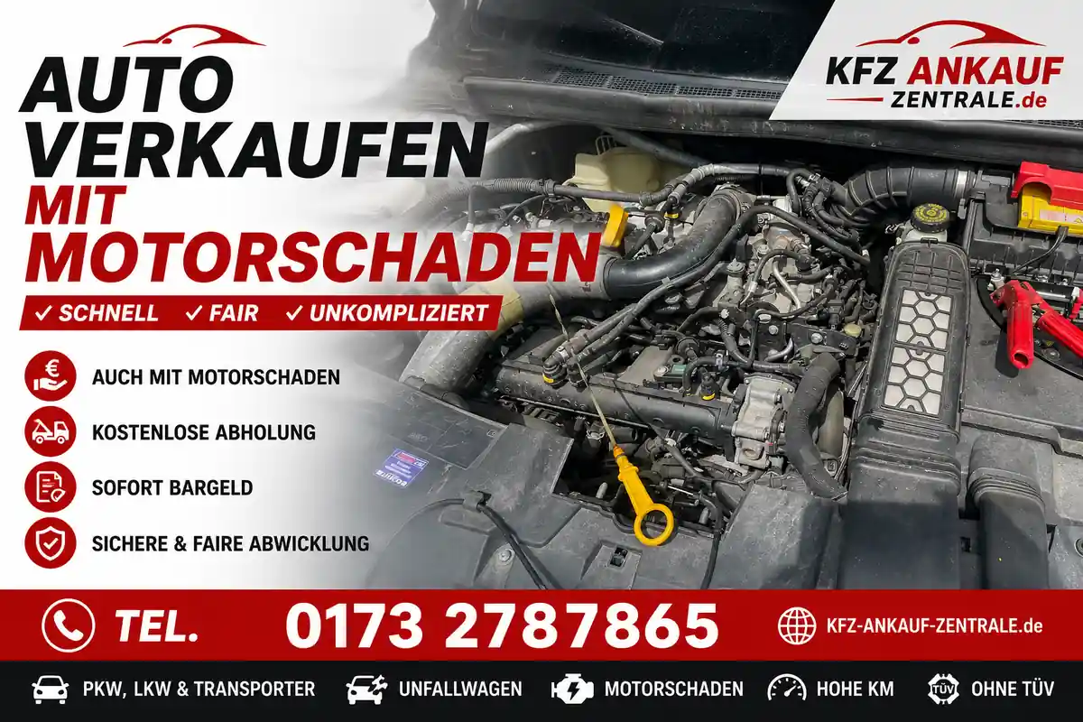 Auto mit Motorschaden in Hamburg beim professionellen Autoankauf verkaufen Bergedorf 21029