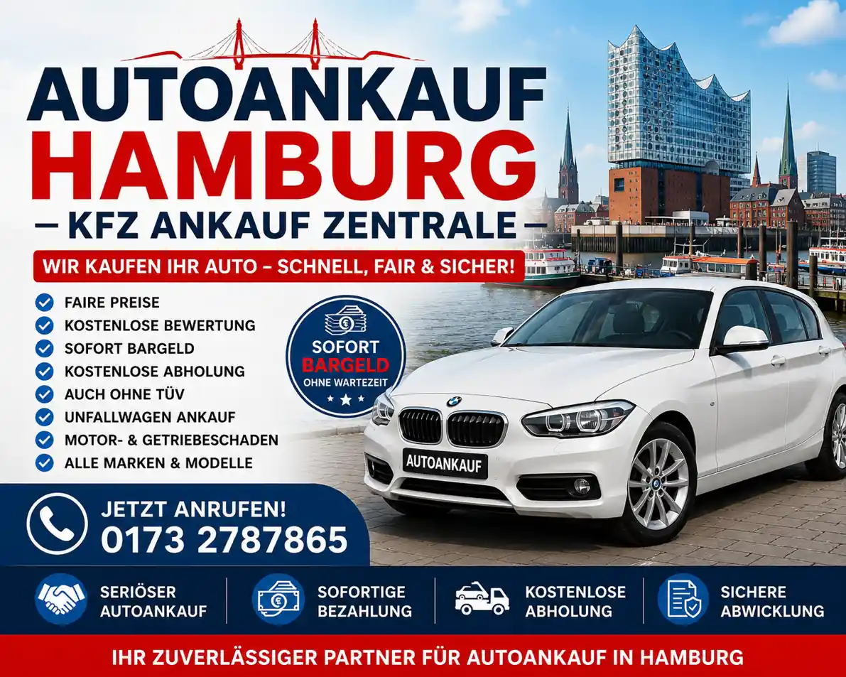 Autoankauf Hamburg Für Gebrauchtwagen, Unfallwagen und defekte Fahrzeuge BMW, VW, Toyota, Mercedes-Benz, Renault, BMW 218