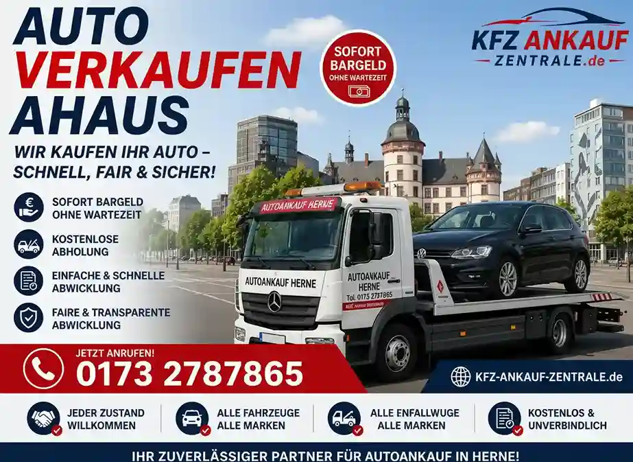 Autoankauf mit Abholung Ahaus Auto verkaufen kostenlose Abholung Ahaus, VW, Mercedes-Ben