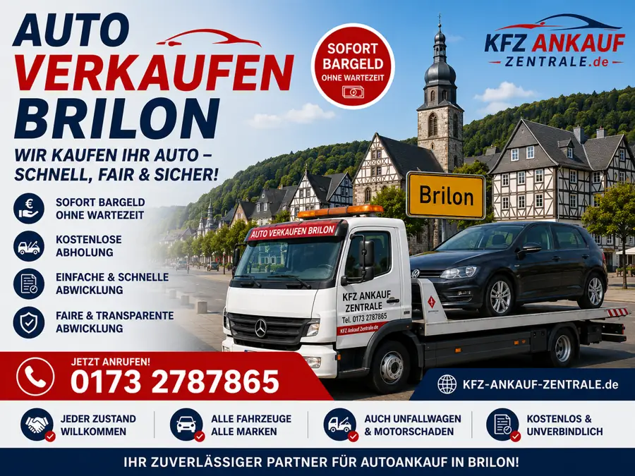 Auto verkaufen Brilon mit kostenloser Fahrzeugabholung Auto verkaufen in Brilon – Gebrauchtwagen schnell und zum fairen Preis verkaufen, VW, Toyota, Opel, BMW