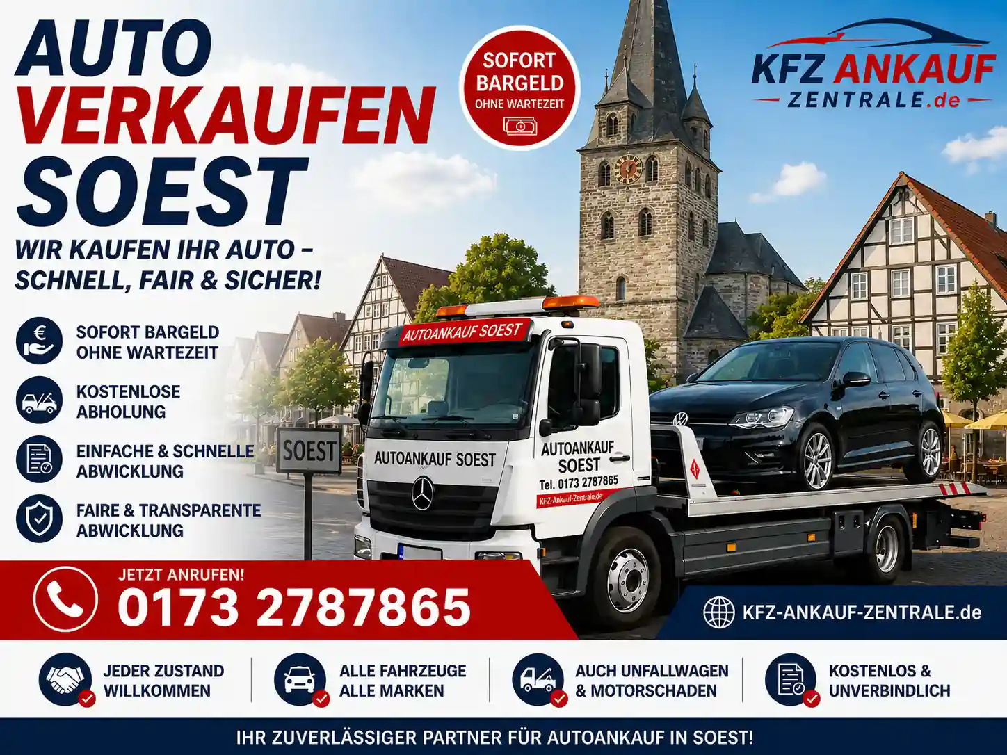 Auto verkaufen Soest – Sofort Bargeld Auto verkaufen in Soest – Schnell, unkompliziert und zum Höchstpreis, Kostenlos Abholung, VW, Audi, BMW, Mercedes-Benz,