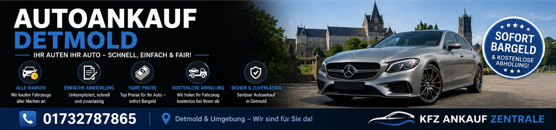 Autoankauf Detmold – Gebrauchtwagen, Unfallwagen und Fahrzeuge mit Motorschaden zum fairen Preis verkaufen