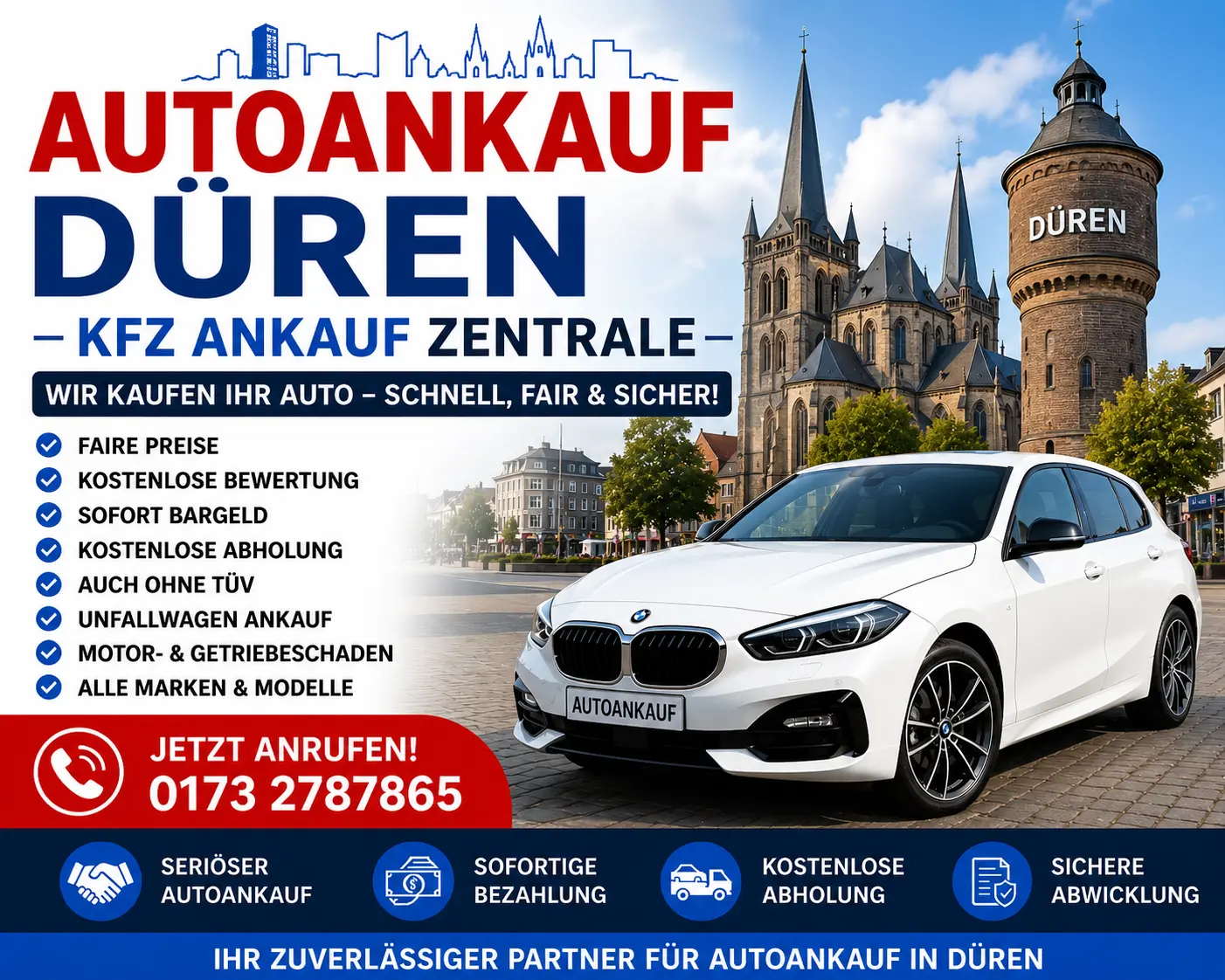 Autoankauf Düren – Auto verkaufen zum Bestpreis Autoankauf Düren – Gebrauchtwagen, Unfallwagen und Fahrzeuge mit Motorschaden verkaufen BMW, Toyota, VW, Opel