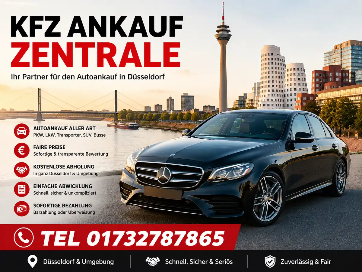 Autoankauf Duesseldorf fuer Gebrauchtwagen, Unfallwagen und defekte Fahrzeuge, Mercedes-Benz, Skoda