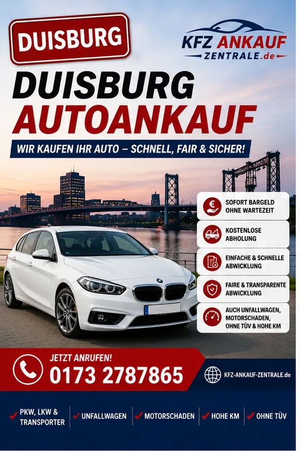 Autoankauf Duisburg – Gebrauchtwagen schnell und sicher verkaufen BMW, Opel