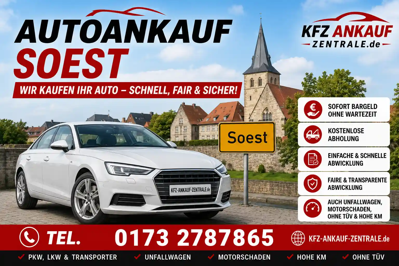 Autoankauf Soest – Auto schnell und sicher zum Bestpreis verkaufen
