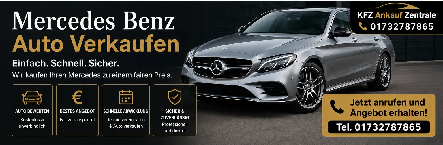Mercedes-Benz verkaufen – Autoankauf zum Bestpreis Mercedes-Benz verkaufen – Gebrauchtwagen, Unfallwagen oder Fahrzeuge mit Motorschaden sicher und schnell verkaufen