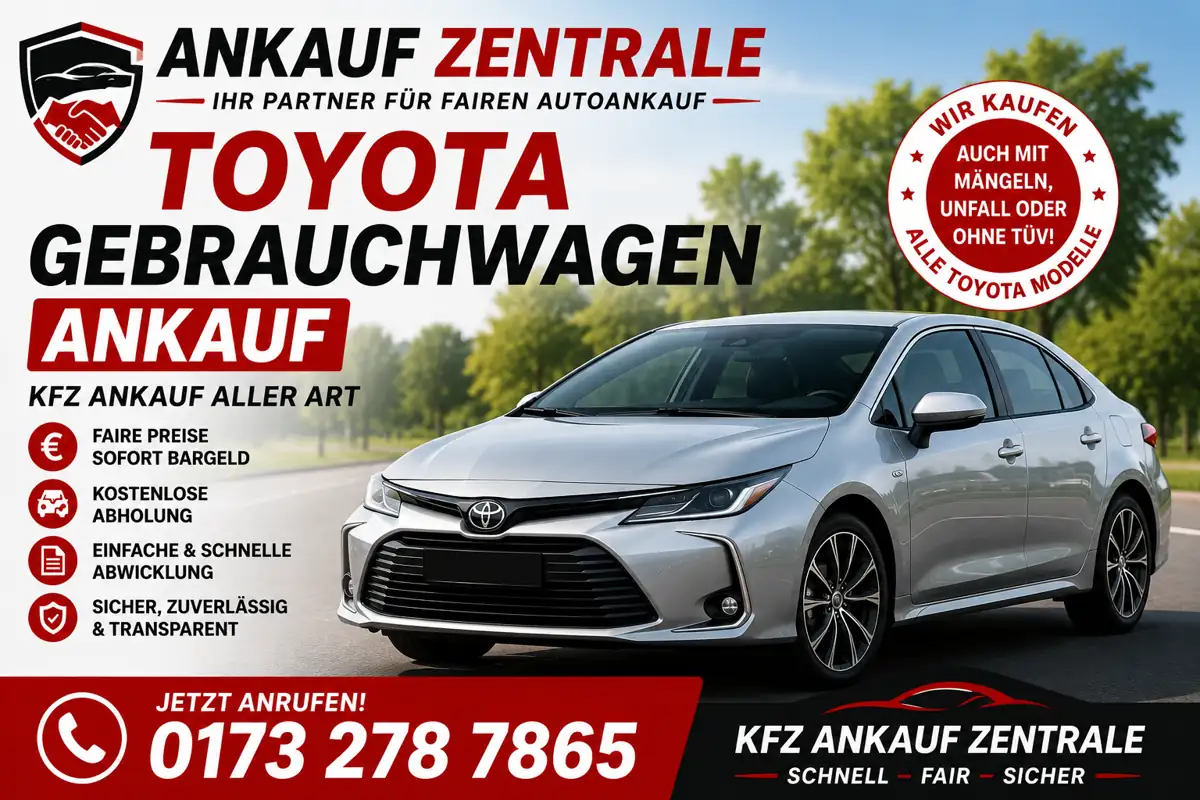 Toyota Gebrauchtwagen Ankauf – Ankauf von gebrauchten Toyota Fahrzeugen aller Modelle und Baujahre, Toyota Corolla Limousine, E210,