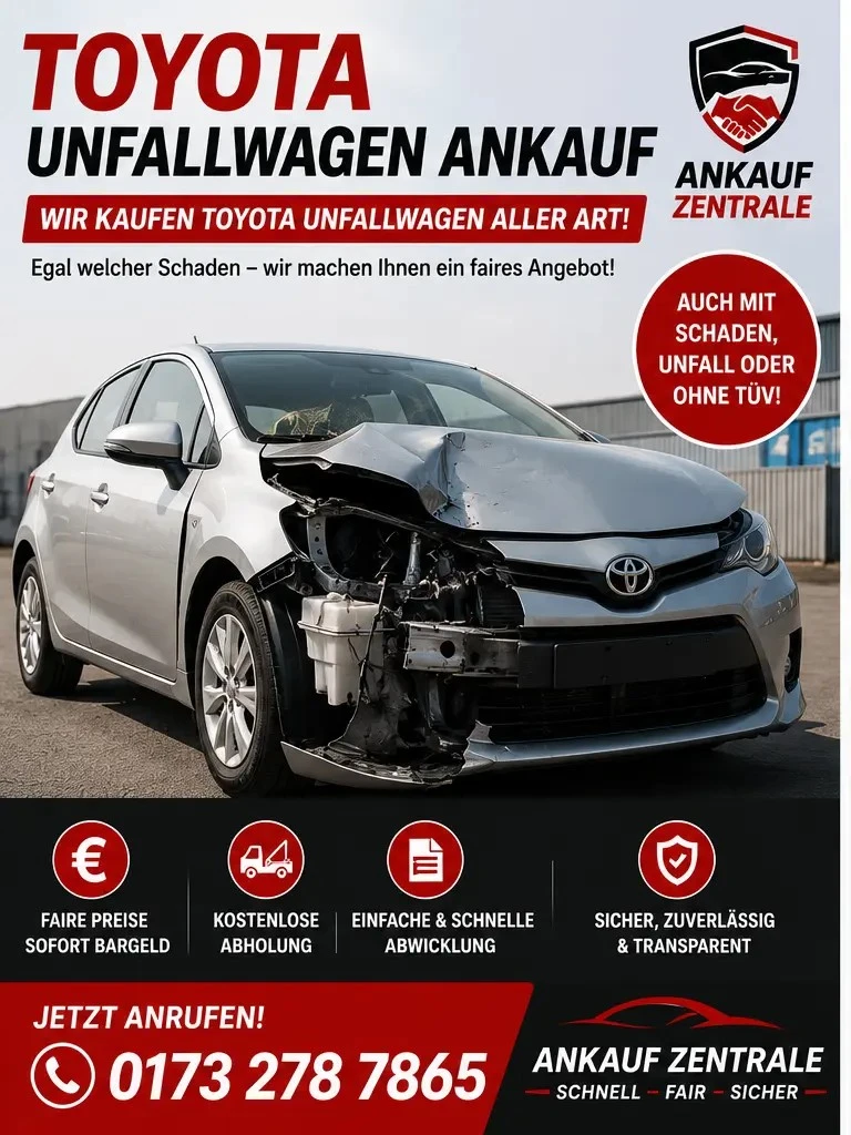 Toyota Unfallwagen Ankauf Export – wir kaufen beschädigte Toyota Fahrzeuge, Unfallwagen und Fahrzeuge mit Mängeln, Corolla, yaris, rav4
