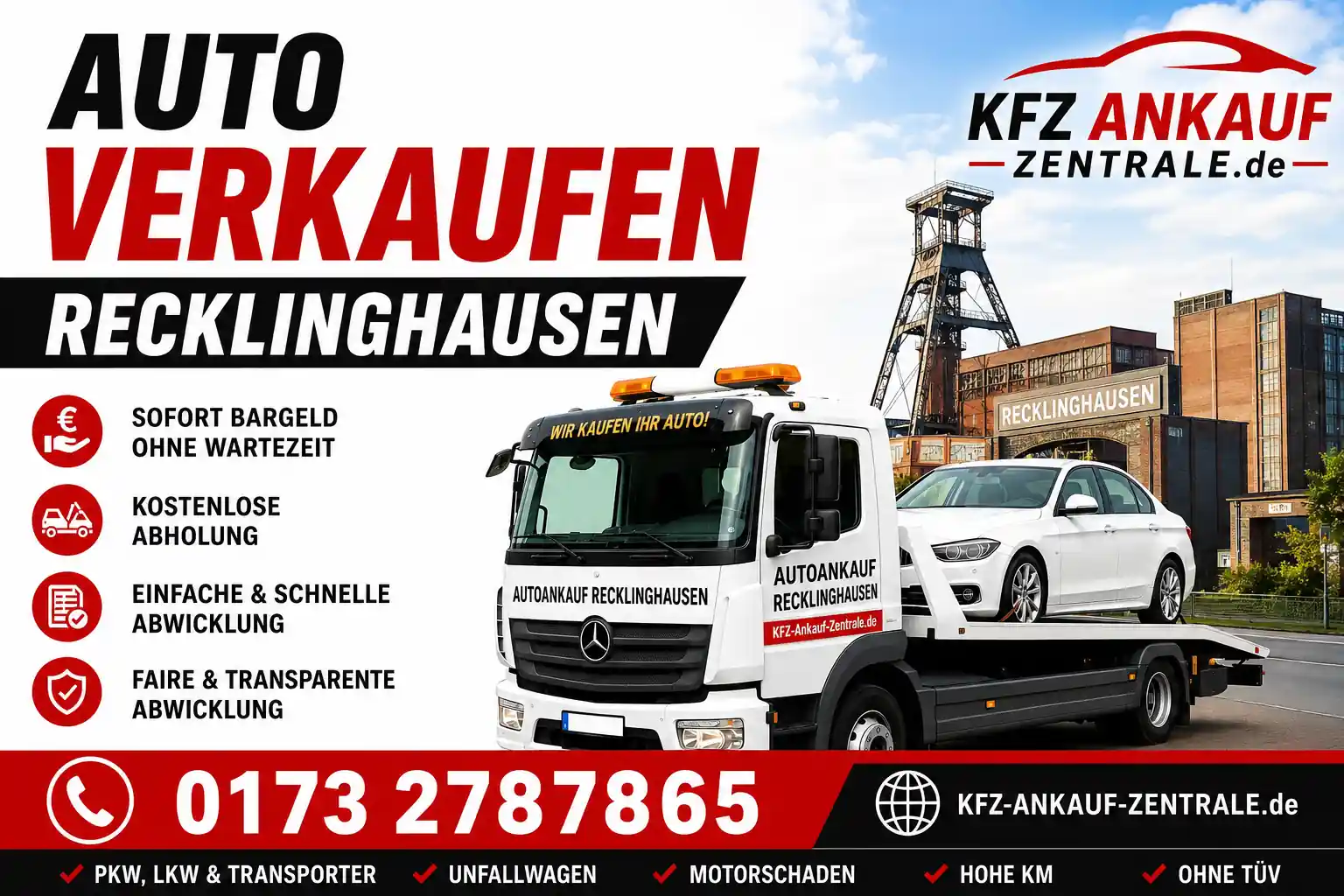 Auto verkaufen in Recklinghausen mit kostenloser Abholung und fairen Preisen