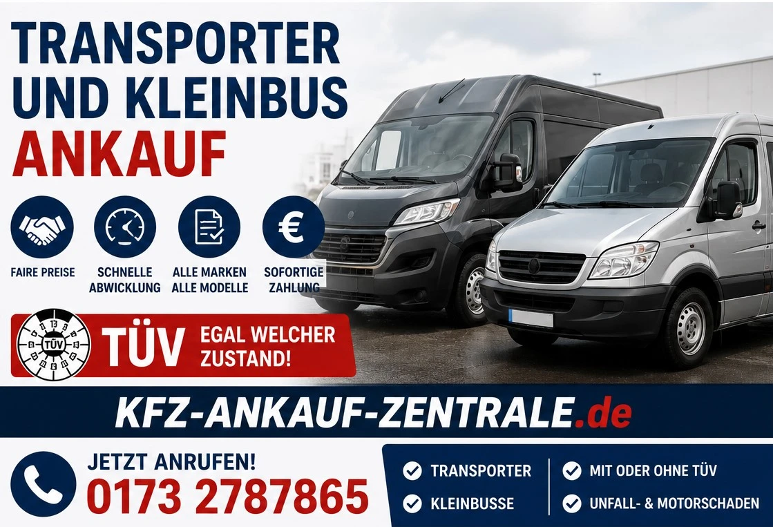 transporter und kleinbus verkaufen in aachen ohne tuev, motorschaden, unfallschaden