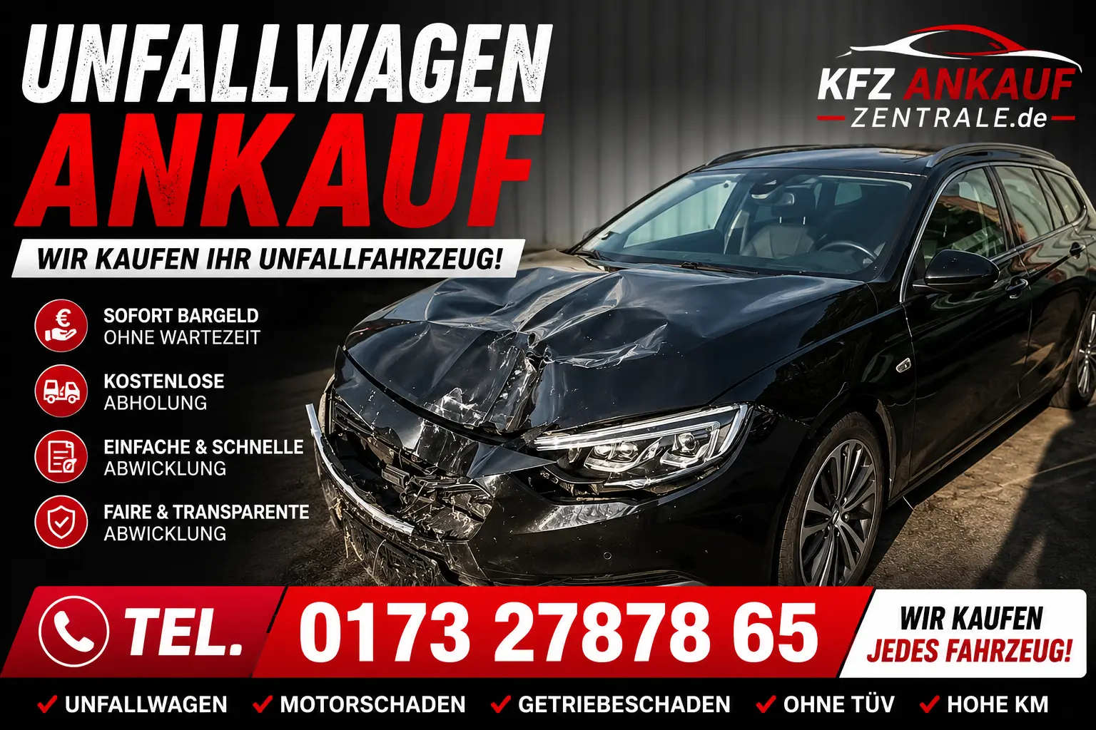 unfallwagen verkaufen für den Export Hannover, Opel Insignia B Sports Tourer 